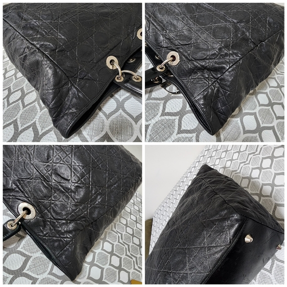 Christian Dior Soft Lambskin Quilted Tote Black - Picture 9 of 11